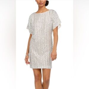 Vince Camuto Sequin Shift Dress NWT Size 14. * missing back button easy fix